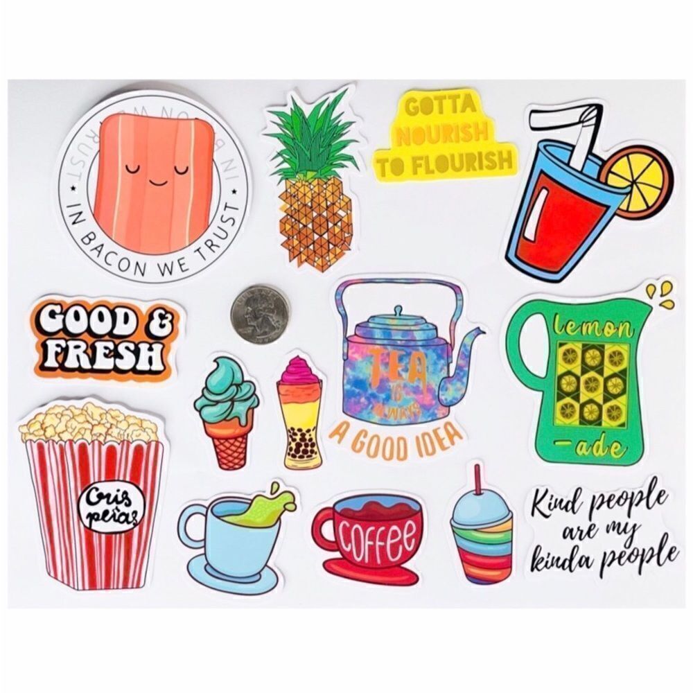 Random Fun Vinyl Stickers, set of 28 - Picture 2 of 2